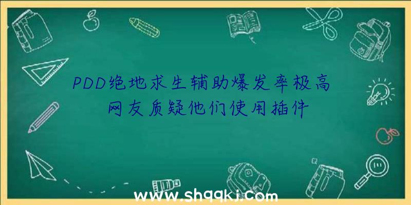 PDD绝地求生辅助爆发率极高